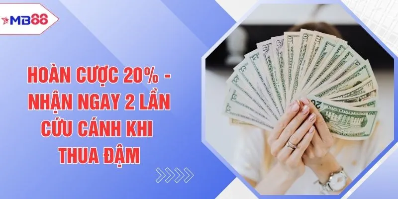 Hoàn Cược 20% - Nhận Ngay 2 Lần Cứu Cánh Khi Thua Đậm